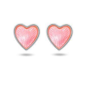 Rosa hjerte ørestikk 22601