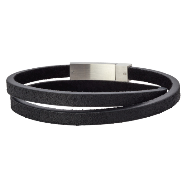 SON BRACELET BLACK CALF LEATHER 897 006